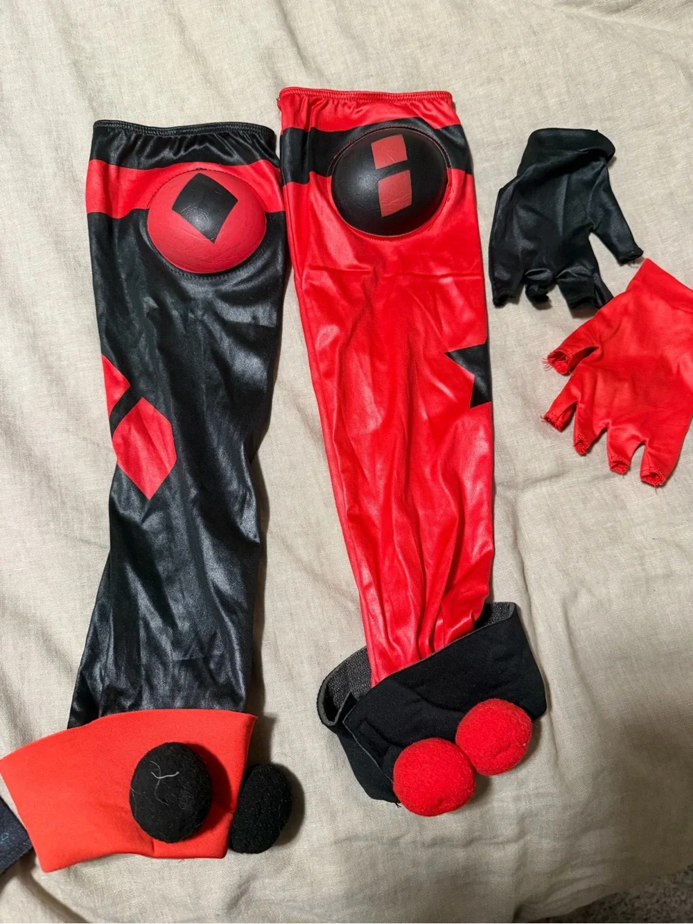Kids Red and Black Harlequin Costume - Brand: